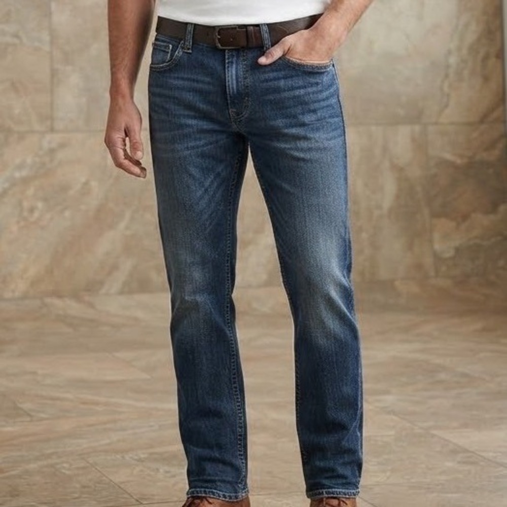 Buffalo David Bitton Driven-X Basic Straight Leg Jeans Mens 33x32 Medium Wash